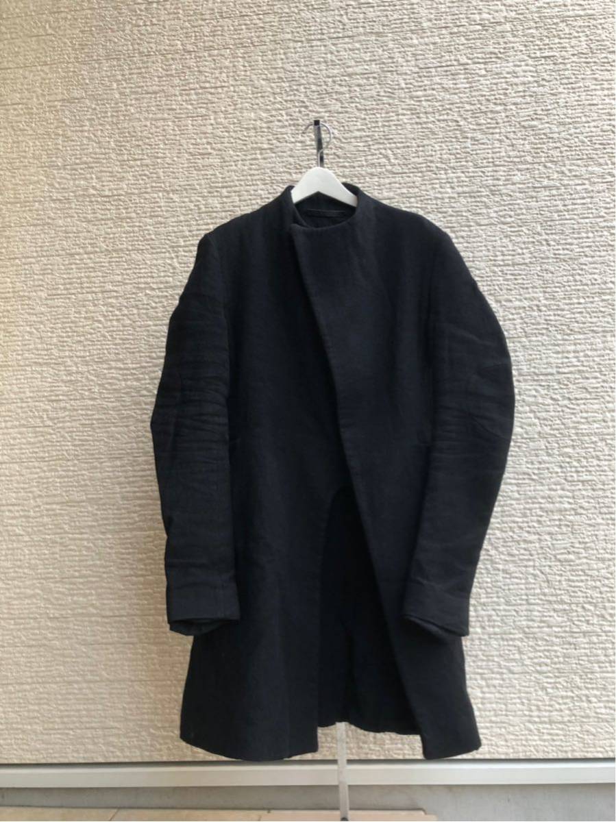 OBSCUR アシンメトリー 変形ノーカラーコート　jacket coat 00s archive l.g.b. ifsixwasnine share spirit kmrii super rare