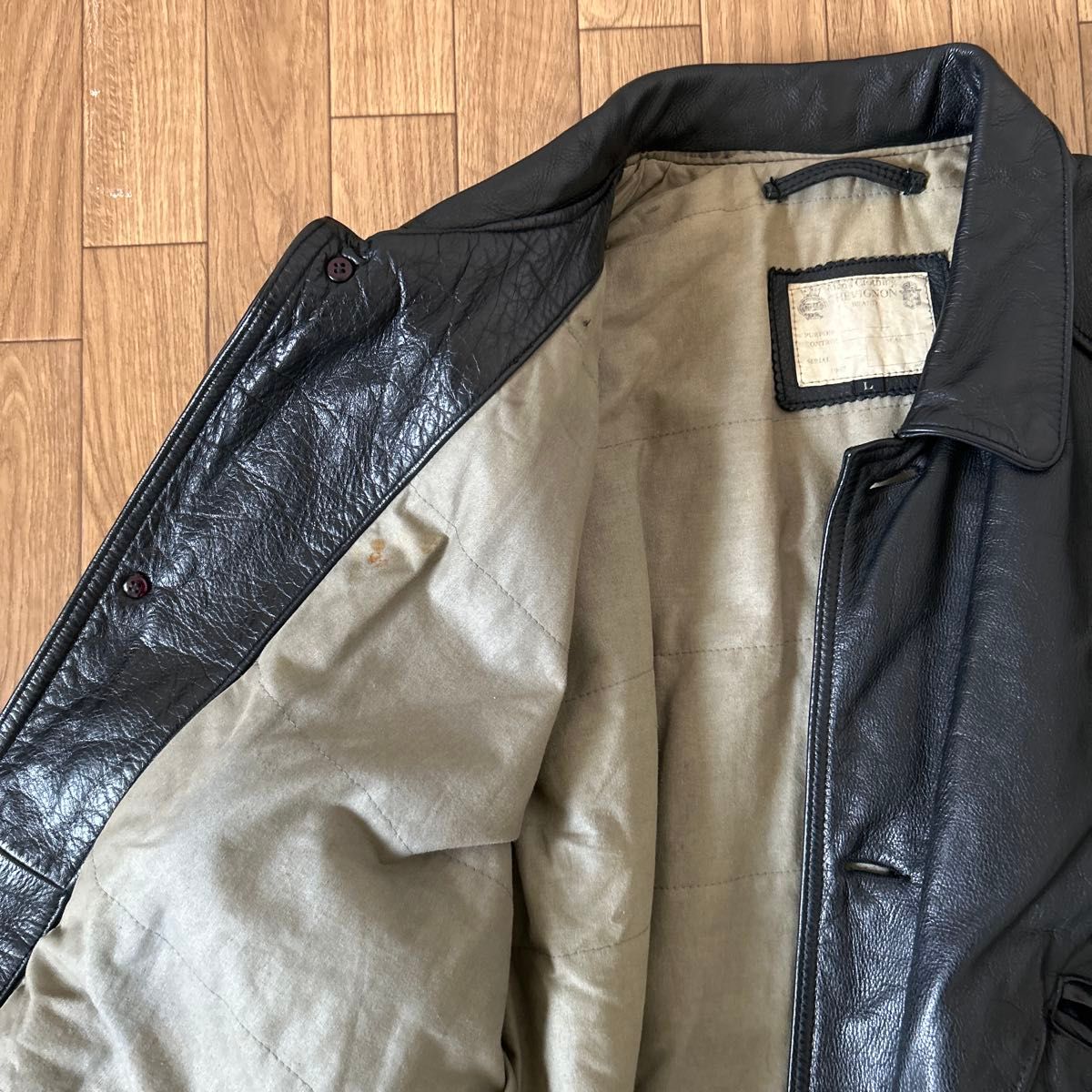 80s 】CHEVIGNON シェビニオン レザージャケット ヴィンテージ 80s 】CHEVIGNON シェビニオン レザージャケット ヴィンテージ