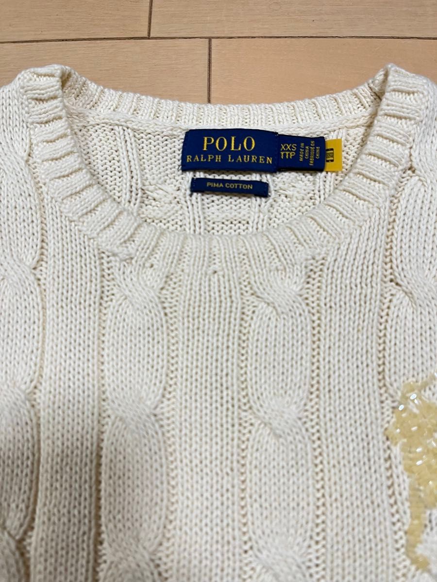 POLO RALPH LAUREN ビーデッドポニー ケーブルニット セーター POLO RALPH LAUREN ビーデッドポニー ケーブルニット セーター