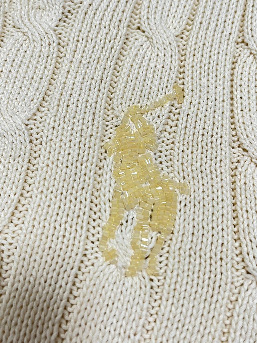 POLO RALPH LAUREN ビーデッドポニー ケーブルニット セーター POLO RALPH LAUREN ビーデッドポニー ケーブルニット セーター