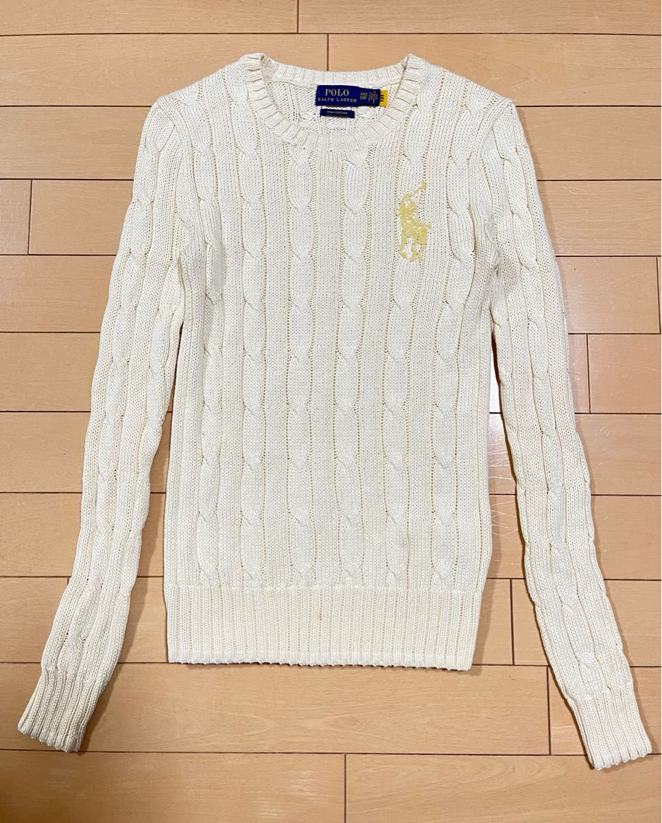 POLO RALPH LAUREN ビーデッドポニー ケーブルニット セーター POLO RALPH LAUREN ビーデッドポニー ケーブルニット セーター