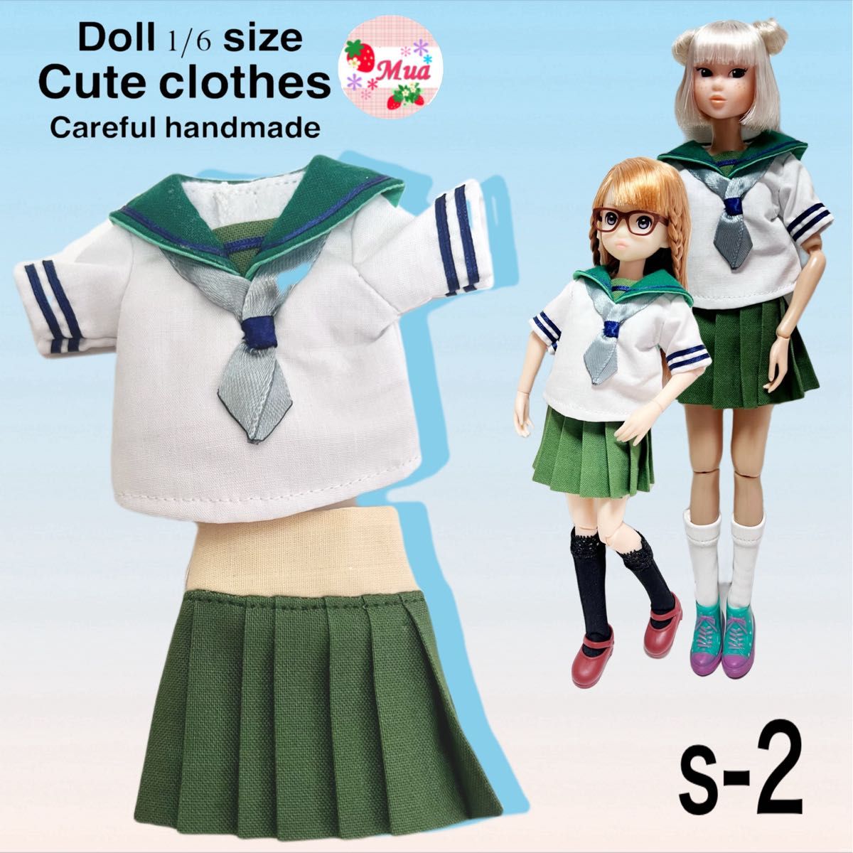 s2) 1/6ドール セーラー服 制服 ruruko ブライス モモコ momoko s2) 1/6ドール セーラー服 制服 ruruko ブライス モモコ momoko