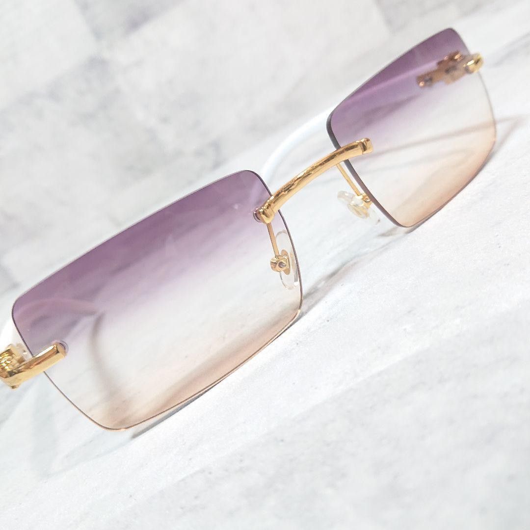 GACKT サングラス リムレス パープル×オレンジ 未使用品|Yahoo GACKT サングラス リムレス パープル×オレンジ 未使用品|Yahoo