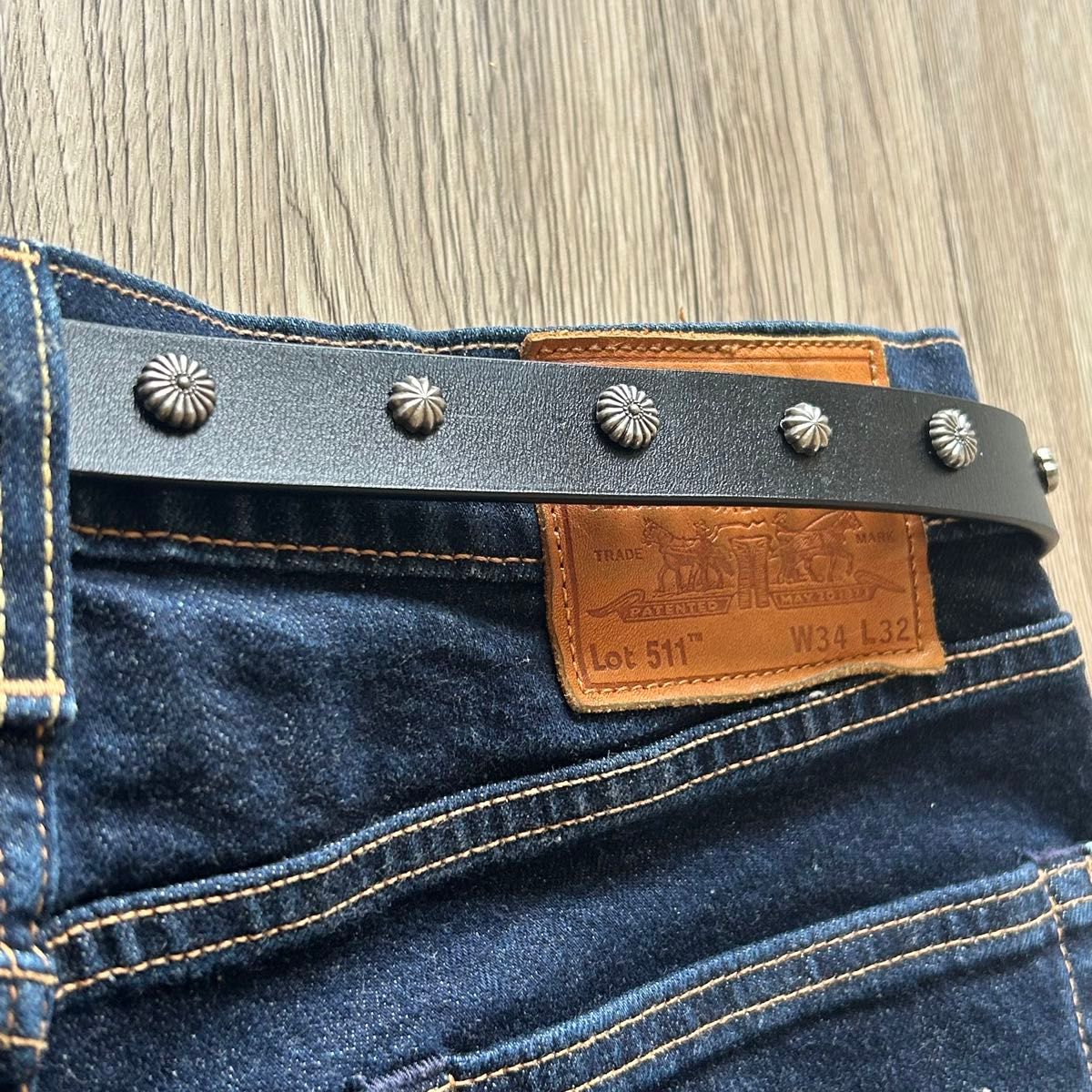 スタッズ ナロー ベルト ハンドメイド アメカジ ストリート スタッズ ナロー ベルト ハンドメイド アメカジ ストリート