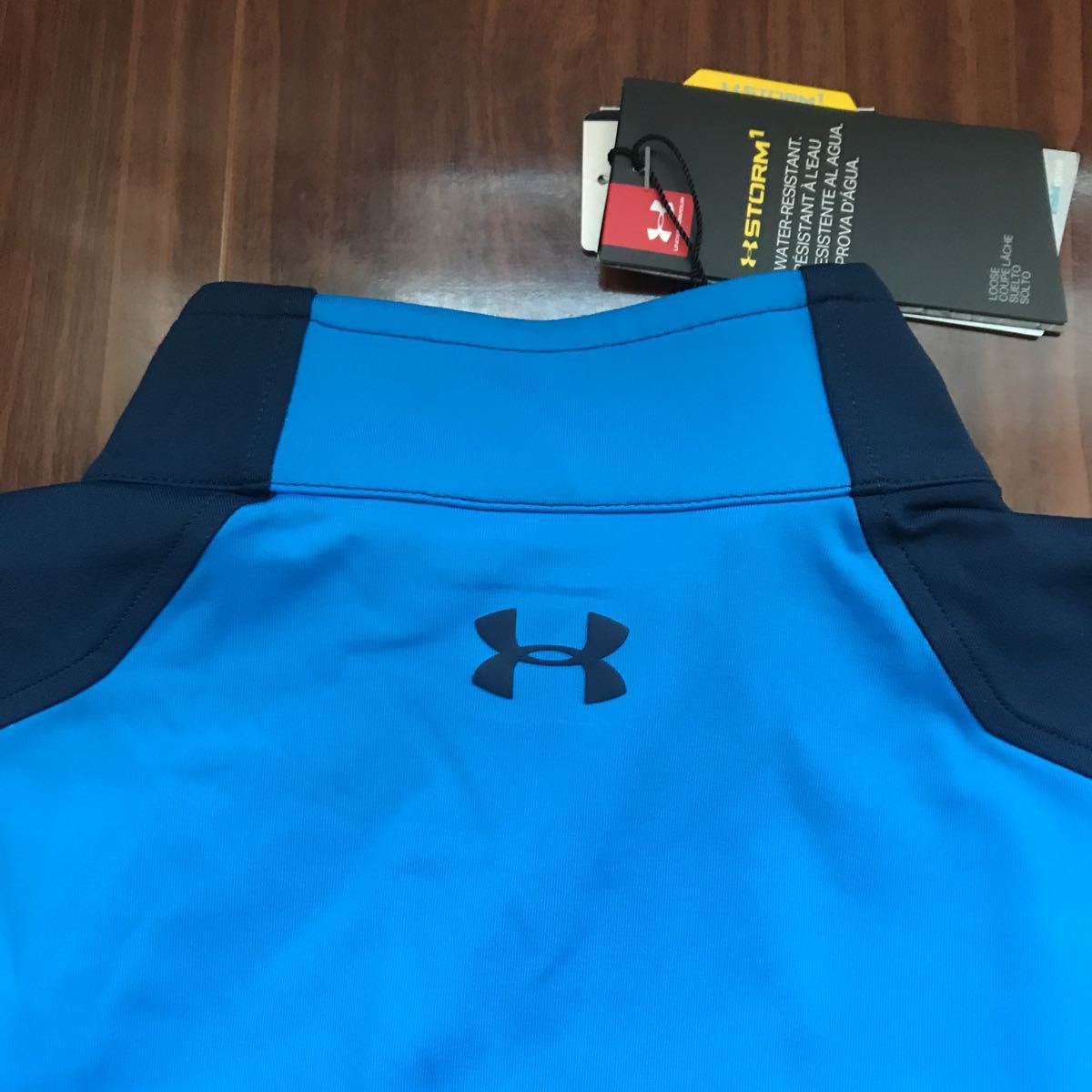 Under Armour MD Zip тянуть over темно-синий × голубой Golf Under Armor 