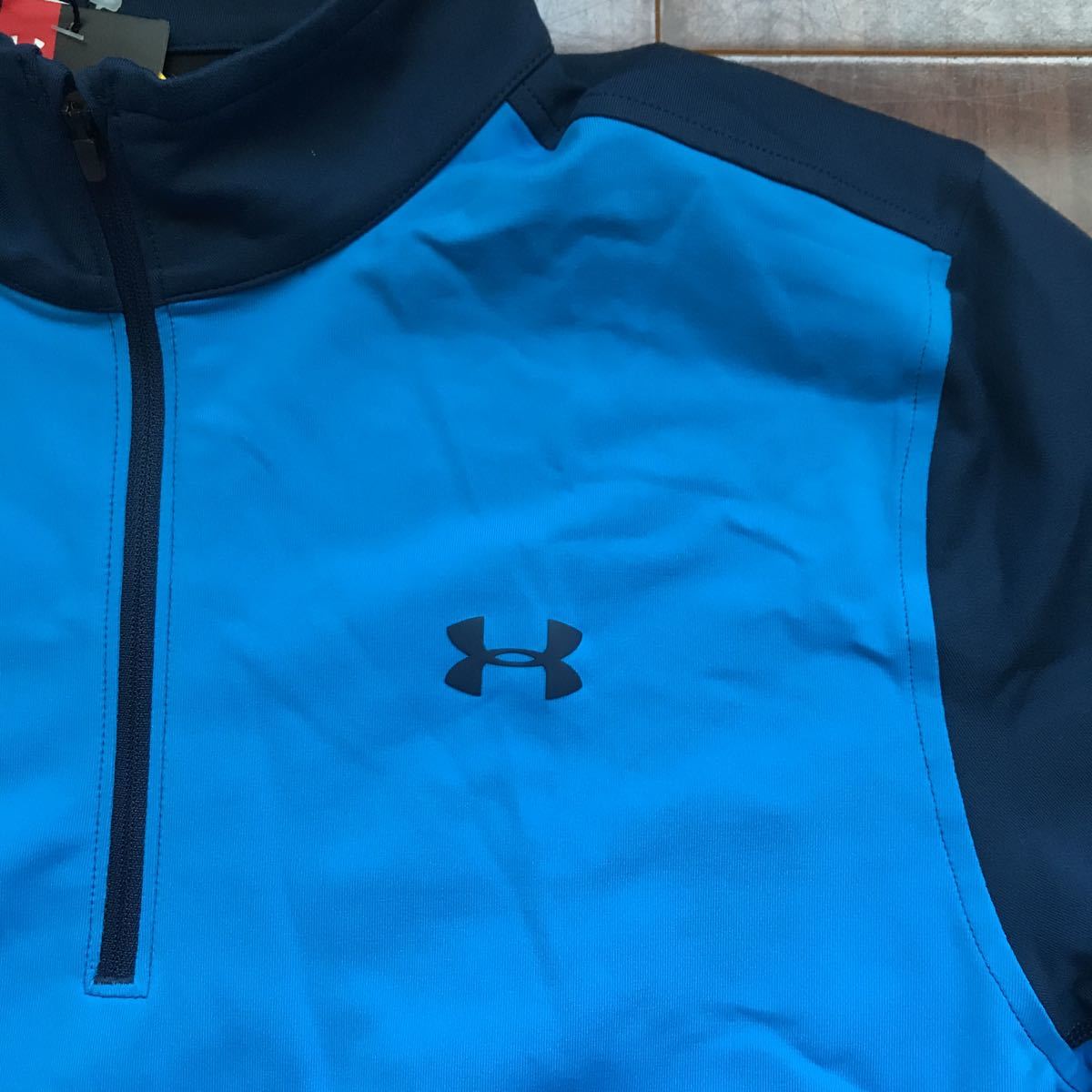 Under Armour MD Zip тянуть over темно-синий × голубой Golf Under Armor 