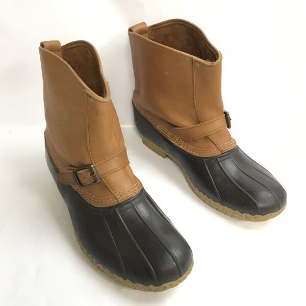 レビュー高評価の商品 80s?☆L.L.Bean MAINE HUNTING SHOE☆LOUNGER/ビーンブーツ/ラウンジャー【14/30.0以上/茶】チェーンソール/Leather/Boots/shoes◇bWB114-6 男性用