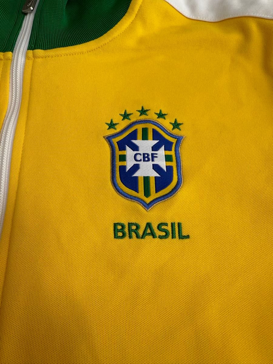 NIKE トラックジャケット ブラジル代表 黄 緑 M ジャージ ジップ NIKE トラックジャケット ブラジル代表 黄 緑 M ジャージ ジップ