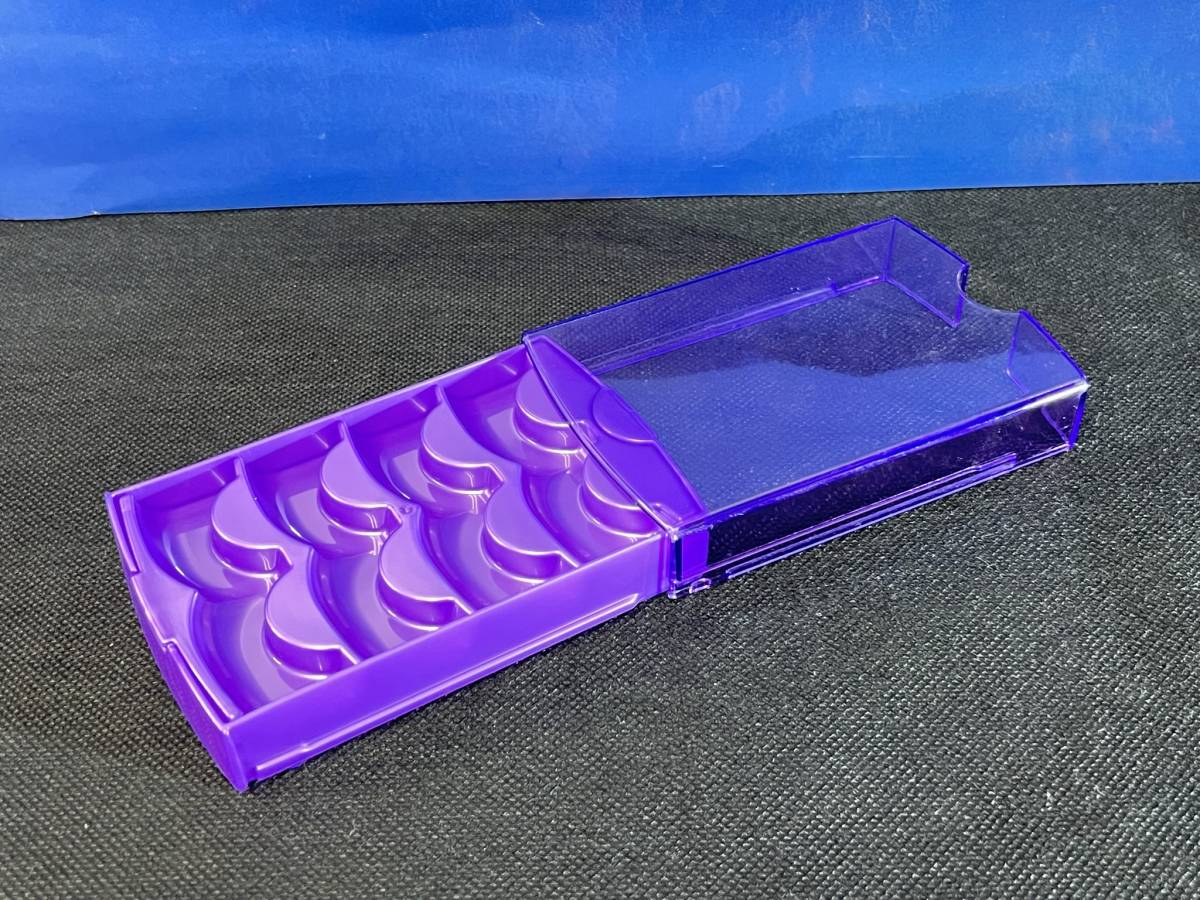 日本制 コスメ【アイラッシュケース】紫 つけまつ毛 スライド式 カール 攜帯用 メイクボックス 化粧品 ヘルスケア レディース 綺麗に