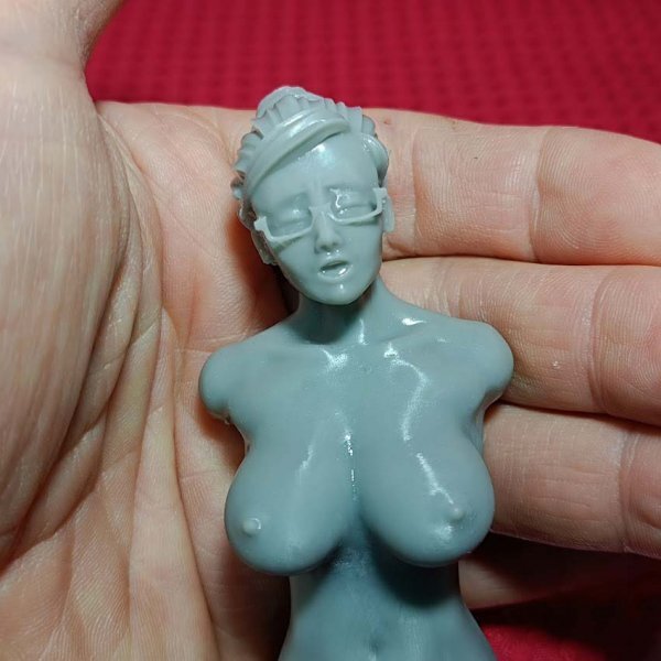 「だるま女」オリジナル品　創作品　美的工房　フィギュア　樹脂製　7