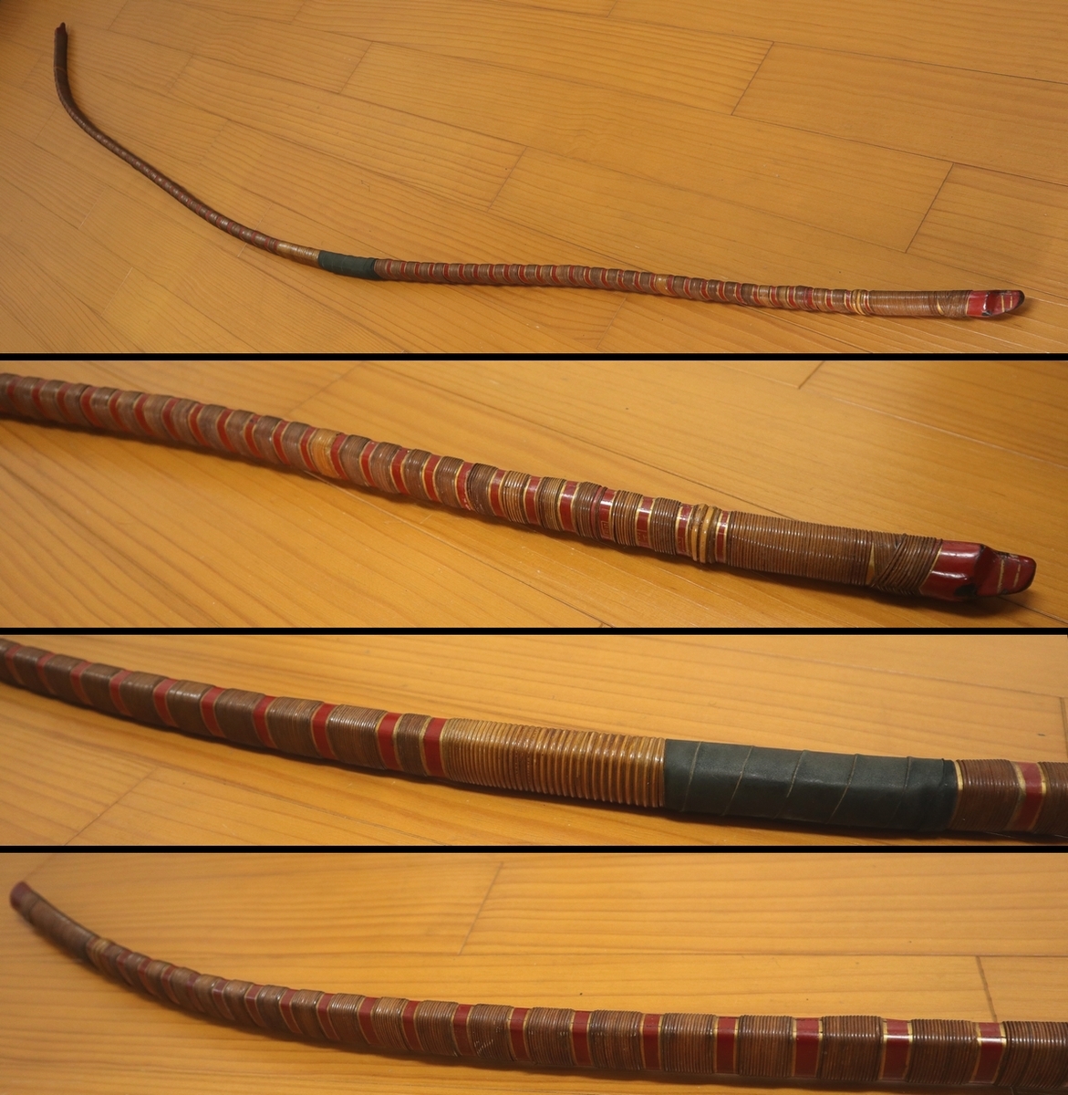 無二物!【重藤の弓】223cm 在銘 朱漆塗籐巻弓 並寸 小笠原流/古 無二物!【重藤の弓】223cm 在銘 朱漆塗籐巻弓 並寸 小笠原流/古