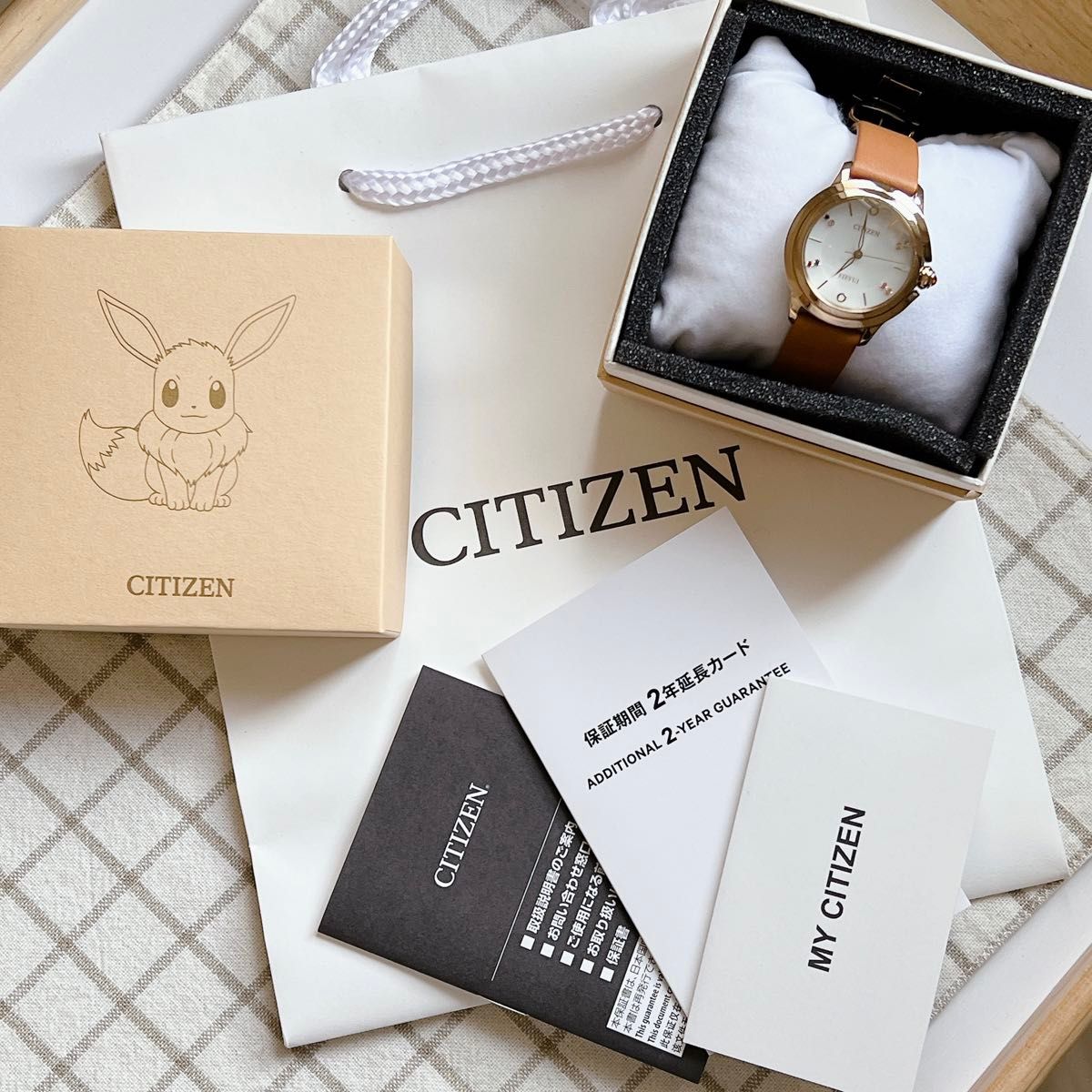 [新品] ポケモン ポケットモンスター シチズン CITIZEN イーブイモデル ウオッチ 腕時計 ソーラー おまけウォッチケース