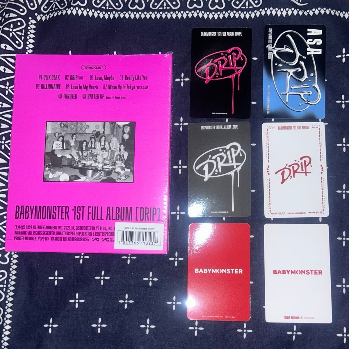 BABYMONSTER drip セット 渋谷 タワレコ ラキドロ アサ トレカ BABYMONSTER drip セット 渋谷 タワレコ ラキドロ アサ トレカ