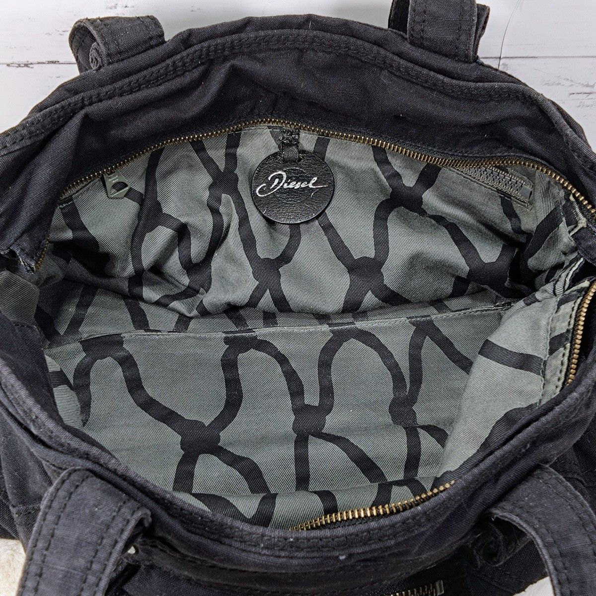 DIESEL canvas metal logo ショルダーバッグ Y2K 黒 DIESEL canvas metal logo ショルダーバッグ Y2K 黒