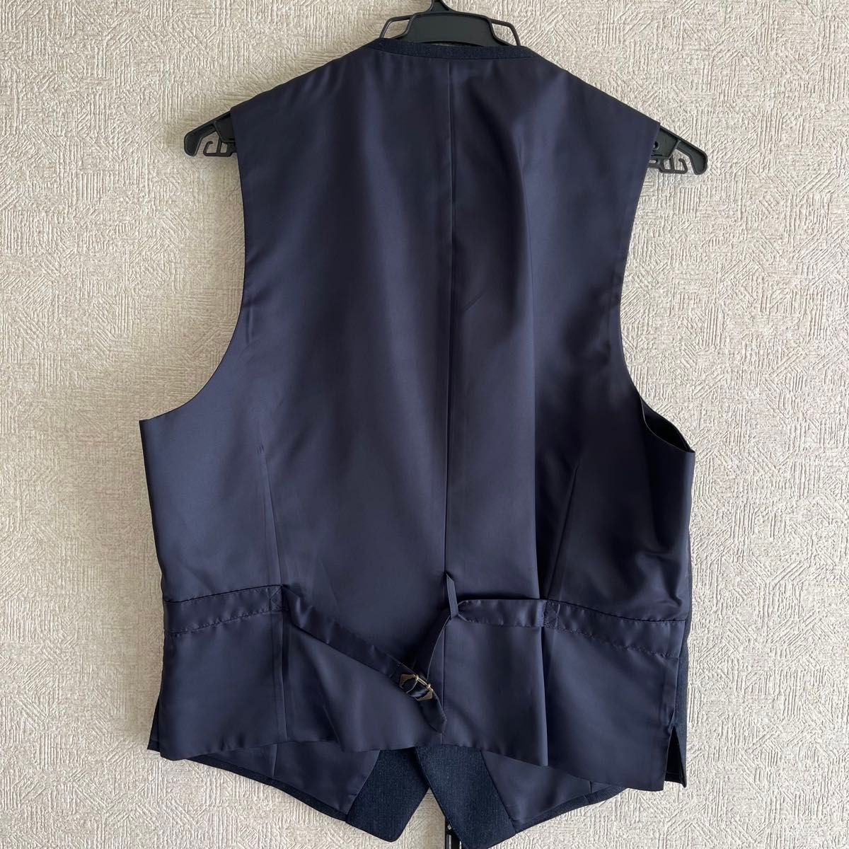 美品 ネイビー ウール スリーピーススーツ ビジネス サイズL相当 美品 ネイビー ウール スリーピーススーツ ビジネス サイズL相当