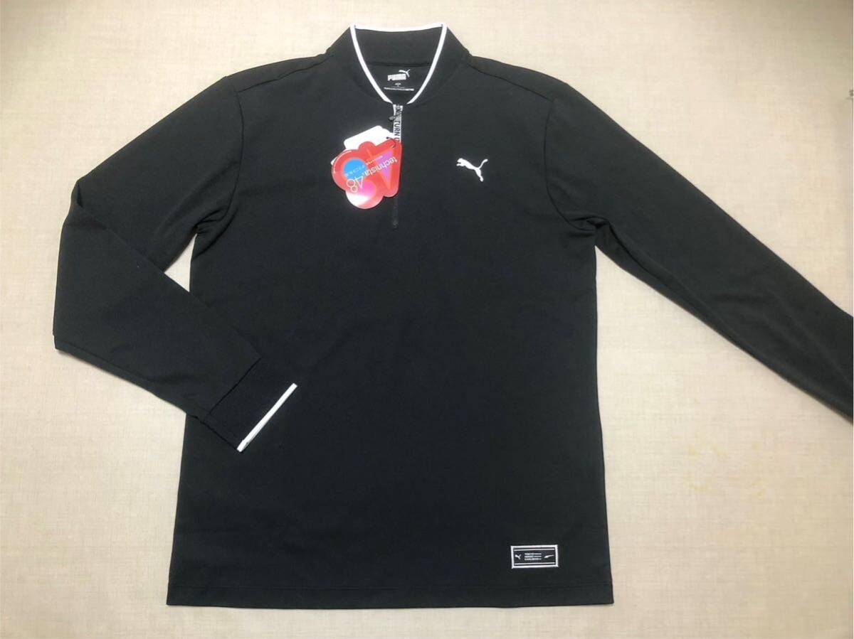 送料無料◆新品◆PUMA GOLF クォータージップ 長袖シャツ◆(L)◆624912-01◆プーマ ゴルフ