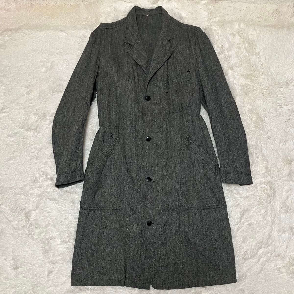 50s 60s ヴィンテージ ブラックシャンブレー フランス製 50s 60s ヴィンテージ ブラックシャンブレー フランス製