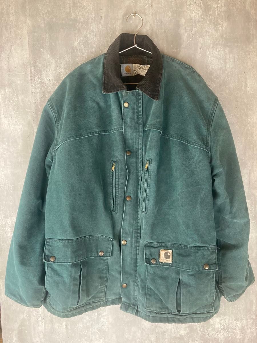 CARHARTT】カーハート 星タグ ダックコート USA製 希少グリーン CARHARTT】カーハート 星タグ ダックコート USA製 希少グリーン
