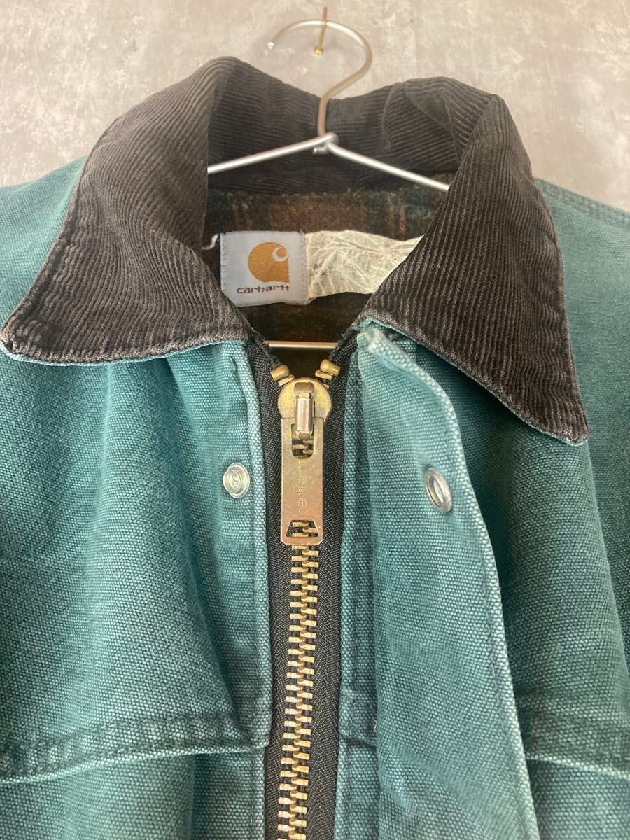 CARHARTT】カーハート 星タグ ダックコート USA製 希少グリーン CARHARTT】カーハート 星タグ ダックコート USA製 希少グリーン