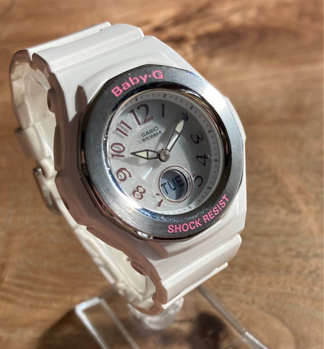 Baby-G 電波ソーラー ホワイト 白 ピンク アナログ&デジタル Baby-G 電波ソーラー ホワイト 白 ピンク アナログ&デジタル