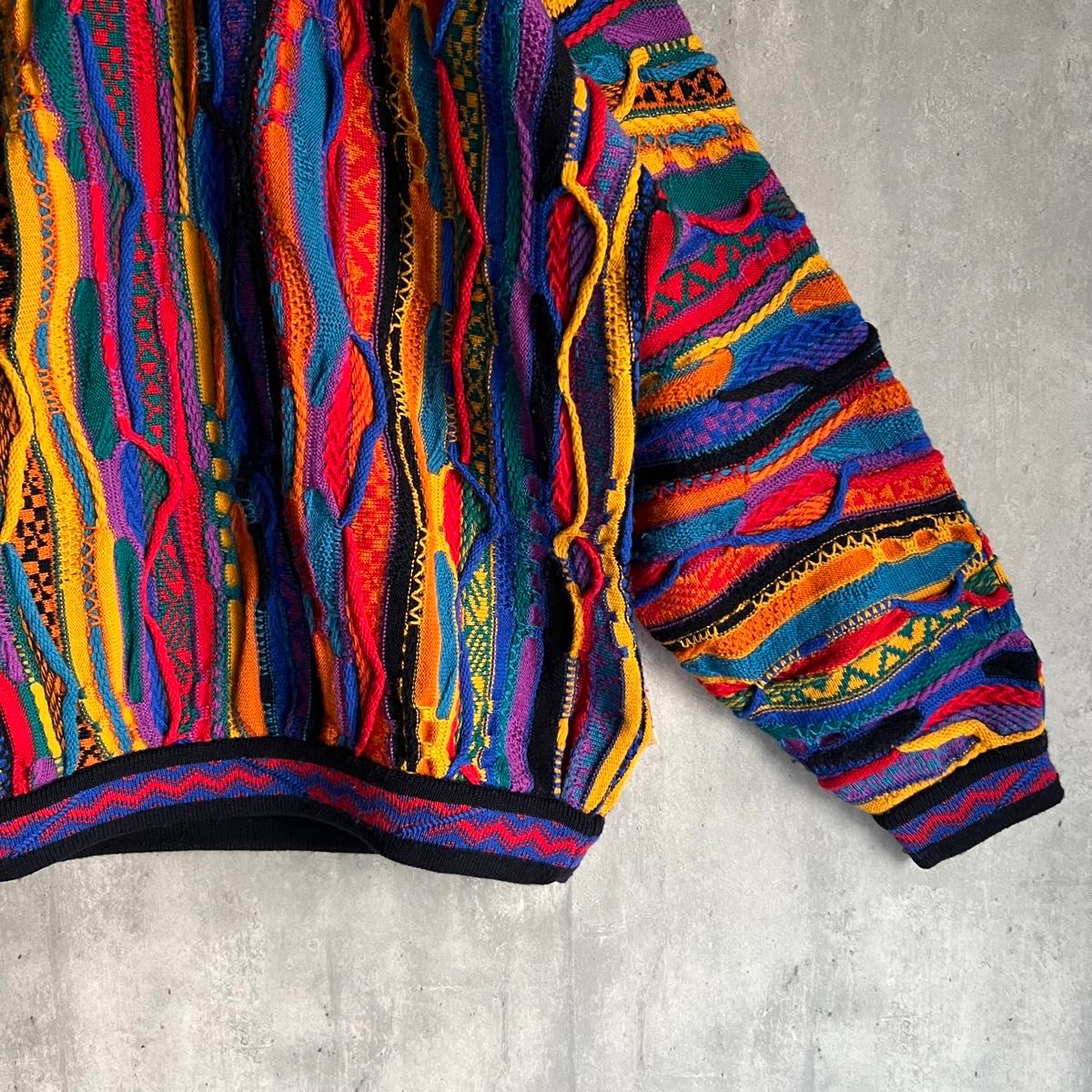 激レア】COOGI クージー 3Dニット ウール マルチカラー 1点物 激レア】COOGI クージー 3Dニット ウール マルチカラー 1点物