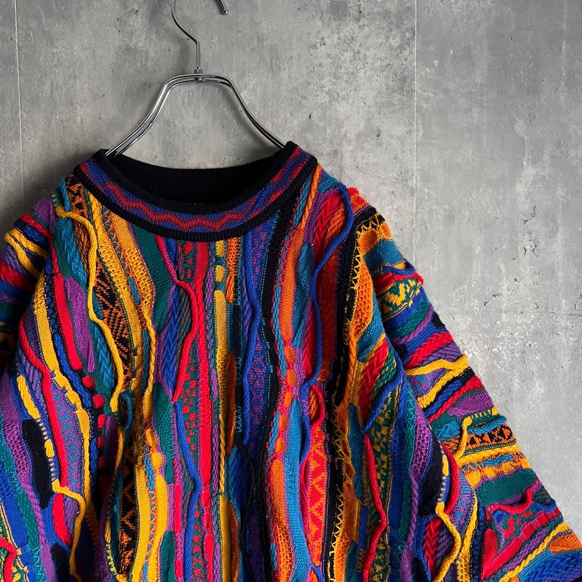 激レア】COOGI クージー 3Dニット ウール マルチカラー 1点物 激レア】COOGI クージー 3Dニット ウール マルチカラー 1点物