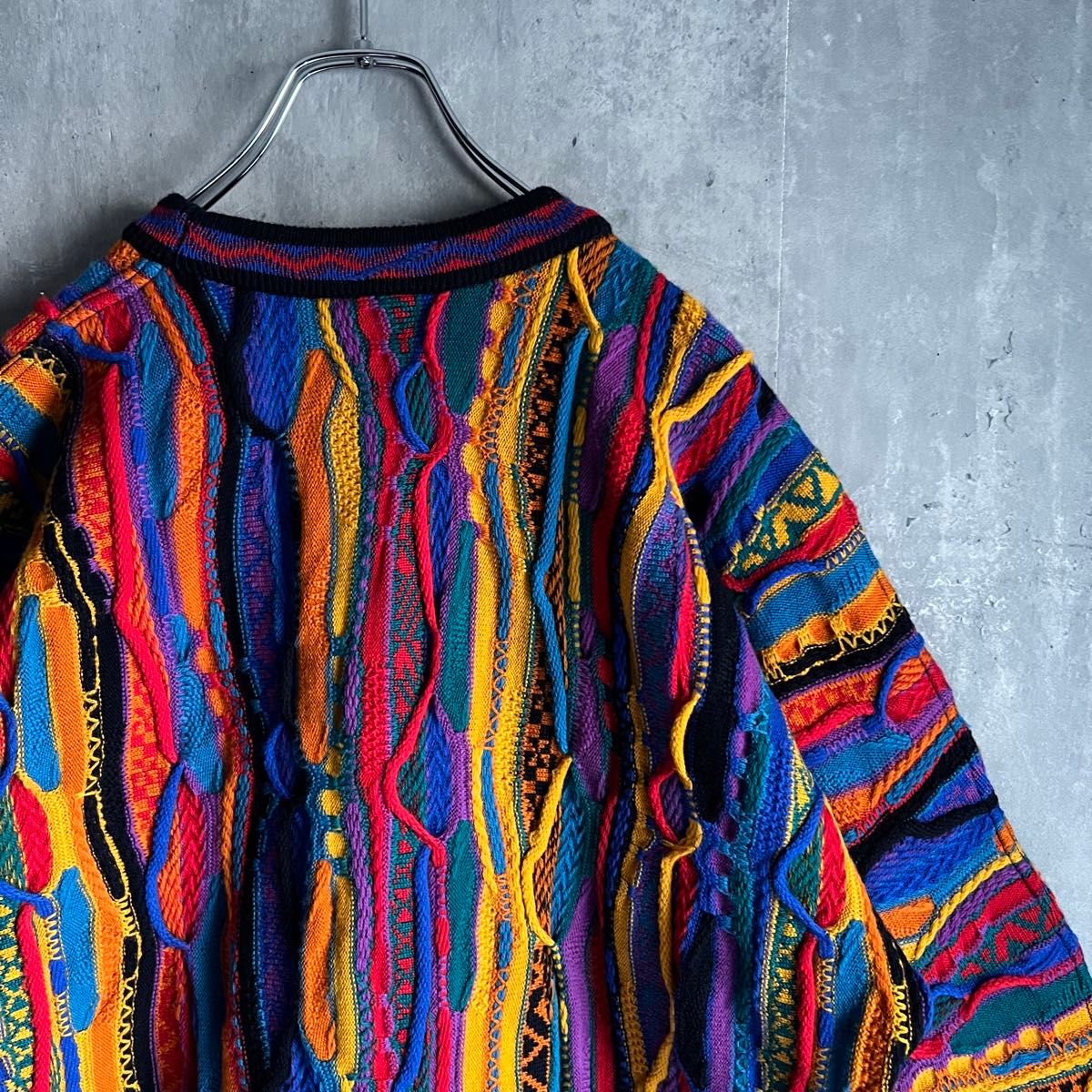 激レア】COOGI クージー 3Dニット ウール マルチカラー 1点物 激レア】COOGI クージー 3Dニット ウール マルチカラー 1点物