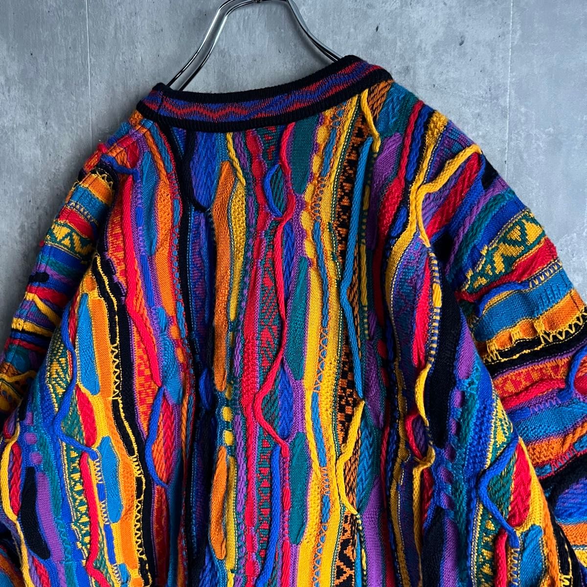 激レア】COOGI クージー 3Dニット ウール マルチカラー 1点物 激レア】COOGI クージー 3Dニット ウール マルチカラー 1点物
