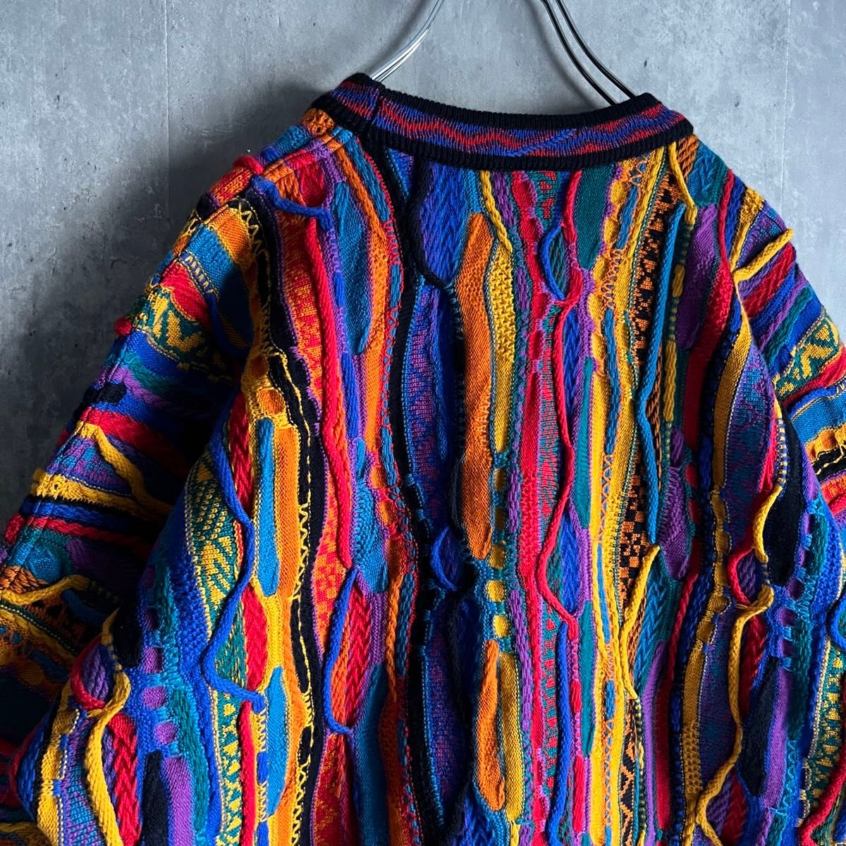 激レア】COOGI クージー 3Dニット ウール マルチカラー 1点物 激レア】COOGI クージー 3Dニット ウール マルチカラー 1点物