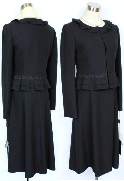 新品 ハロッズ 黒 レディース 喪服 礼服 卒業式 36サイズ 7号