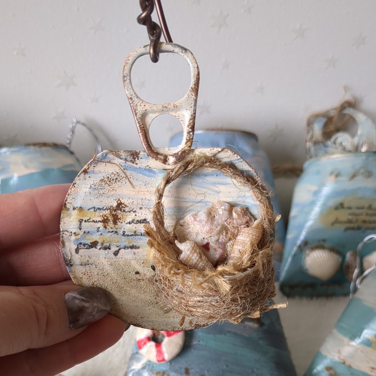 ハンドメイド リメ缶 リメイク缶 リメ鉢 リメイク鉢 人気の海 ハンドメイド リメ缶 リメイク缶 リメ鉢 リメイク鉢 人気の海