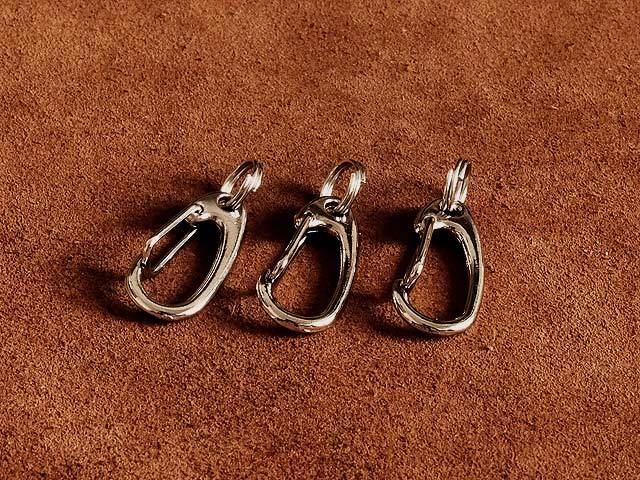  Minica labina attaching . sphere kalabina key holder (M) silver double ring key ring stainless steel belt loop key hook key chain 