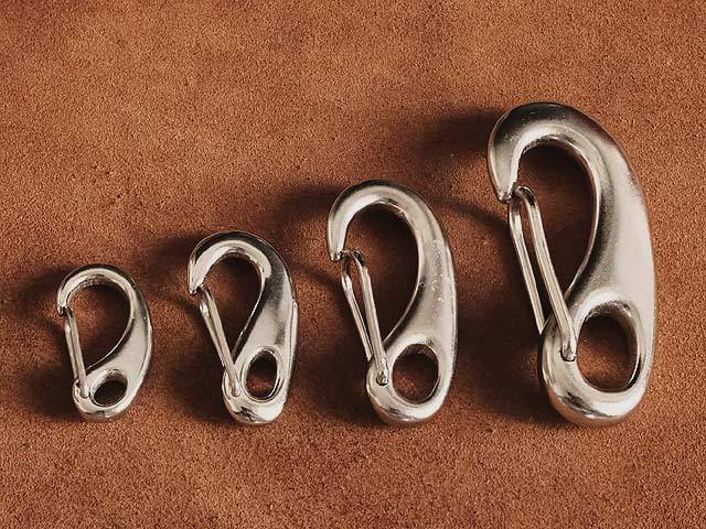  Minica labina attaching . sphere kalabina key holder (M) silver double ring key ring stainless steel belt loop key hook key chain 