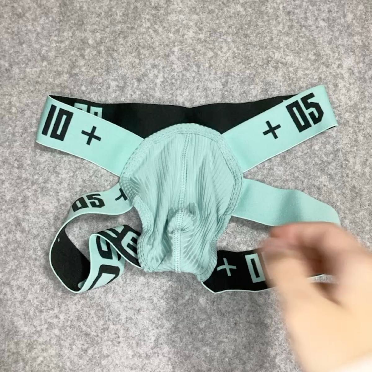 【0850】ジョックストラップ(ケツワレ) ミントブルー 水色 くすみカラー Mサイズ