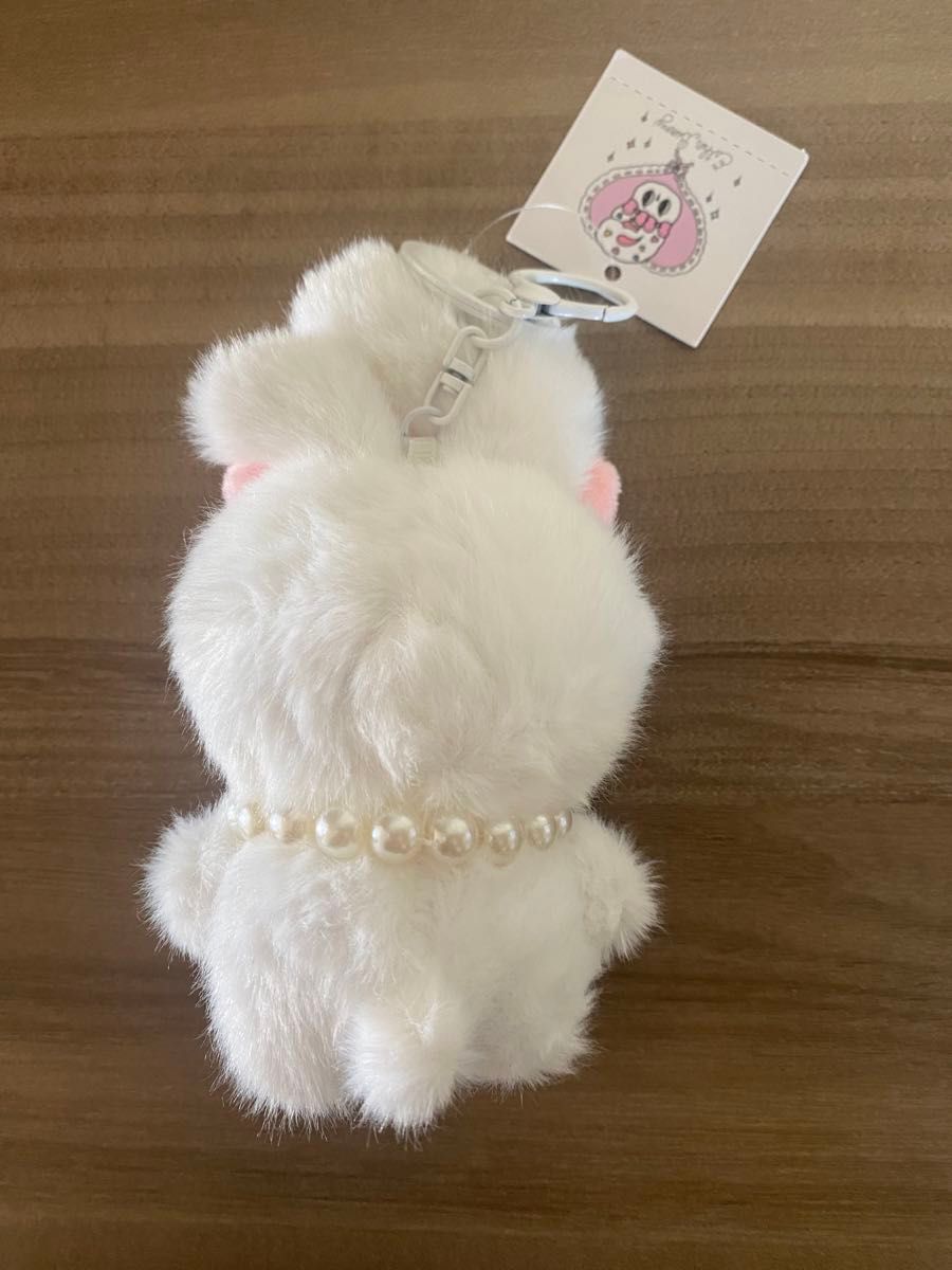 新品】エスターバニー ぬいぐるみ キーホルダー ホワイト&ピンク 新品】エスターバニー ぬいぐるみ キーホルダー ホワイト&ピンク