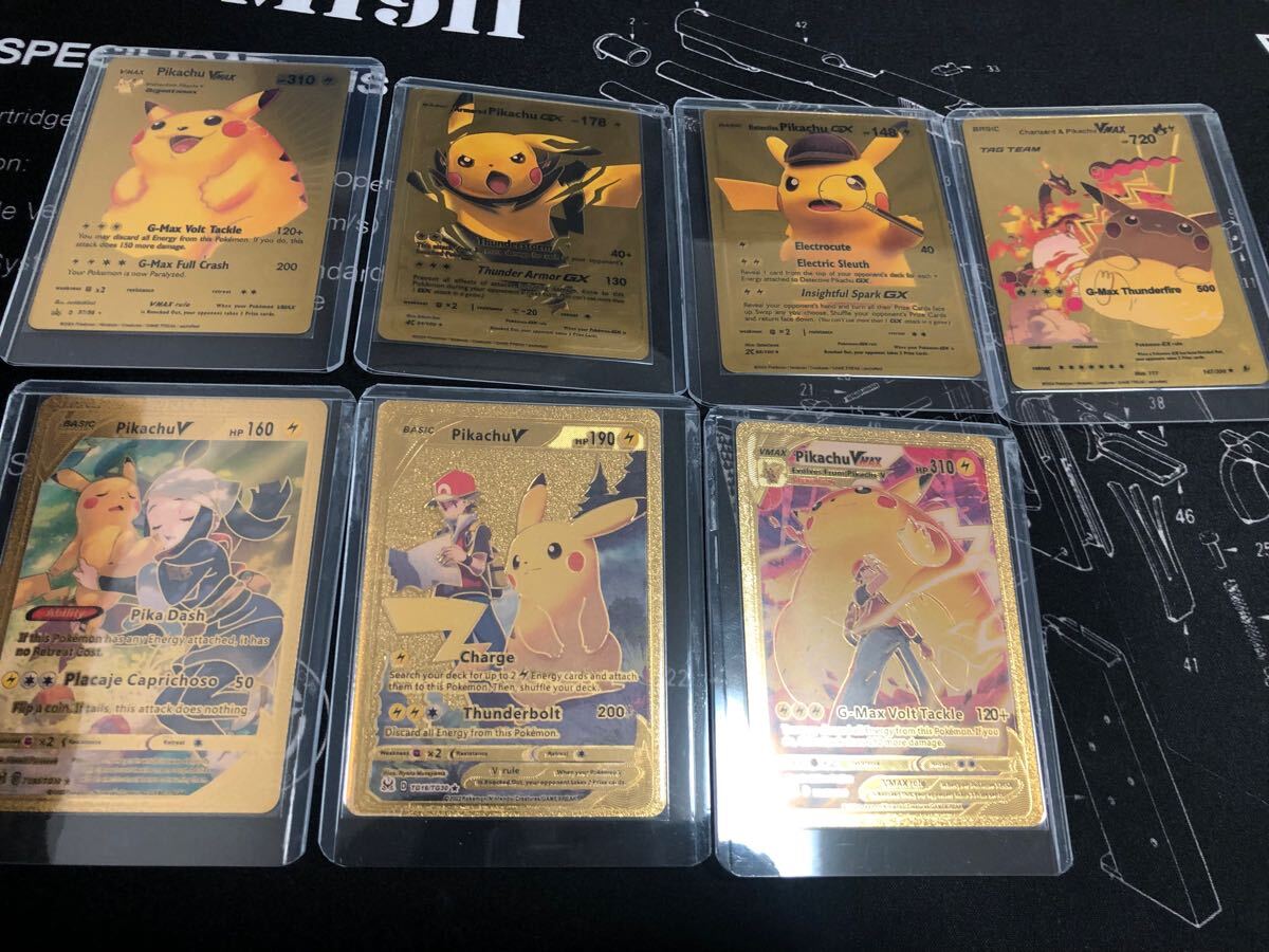 観賞用 海外版 ピカチュウ 7枚セット ゴールド 金 英語 ポケモン 観賞用 海外版 ピカチュウ 7枚セット ゴールド 金 英語 ポケモン
