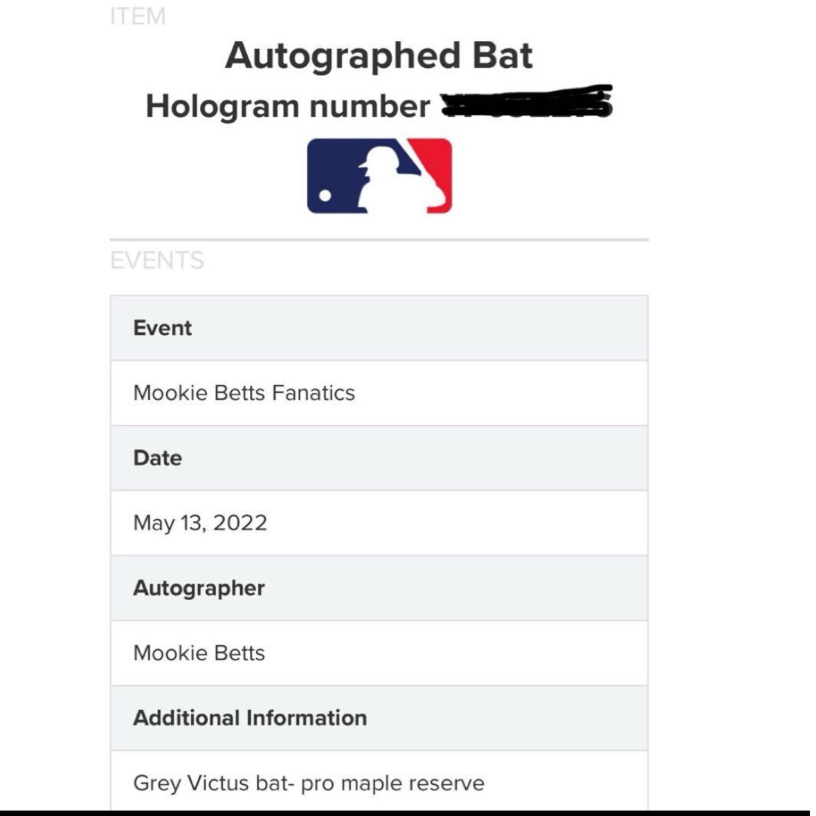 大谷同僚 ドジャース ベッツ 直筆サイン 本人仕様 バット Victus 大谷同僚 ドジャース ベッツ 直筆サイン 本人仕様 バット Victus