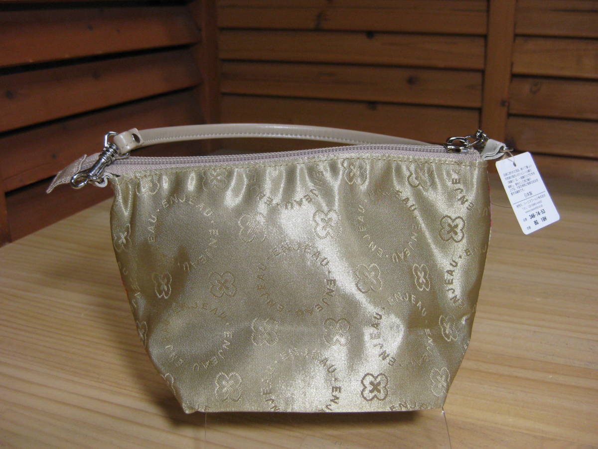 C free shipping ^295 unused goods [Enjeaua-n Joe ] made in Japan she Neal woven pouch handkerchie set 