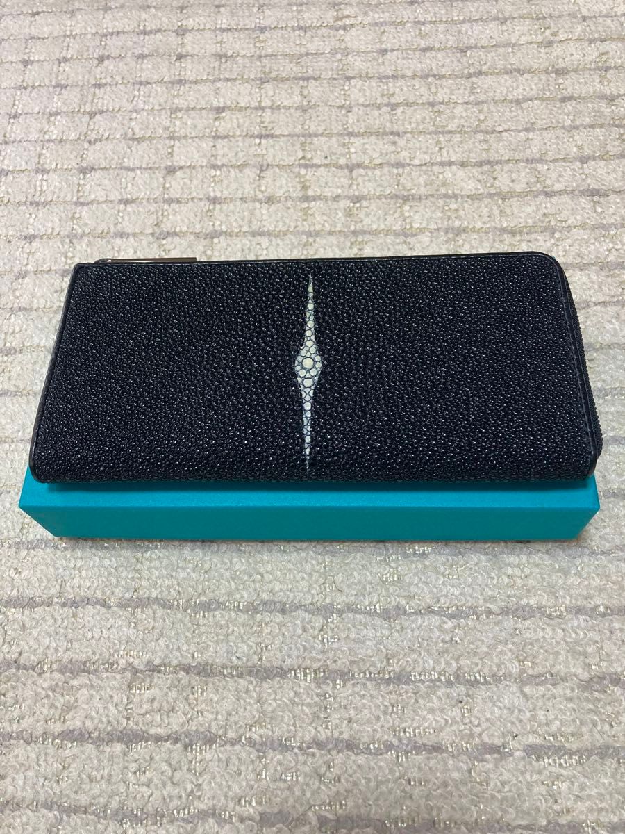 BAHARI/バハリ長財布 L型ファスナー キャビア ブラック (スター BAHARI/バハリ長財布 L型ファスナー キャビア ブラック (スター