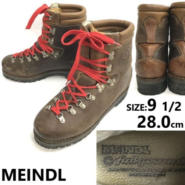 超美品 80s-90s/Vintage★マインドル/MEINDL★本革/トレッキング/マウンテンブーツ【9.5/28.0/茶】重登山靴/雪山/Leather/Boots/shoes◆pWB112-12 28.0cm