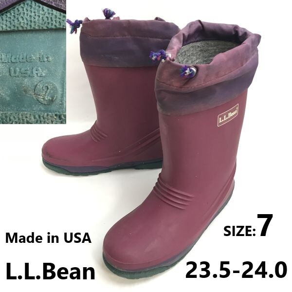 注目ショップ USA製★L.L.Bean/エルエルビーン★暖かインナー付/スノー/レインブーツ/長靴【23.0-24.0/pink/ピンク】防水/ラバー/Boots/Shoes◆pWB119-5 スノーブーツ