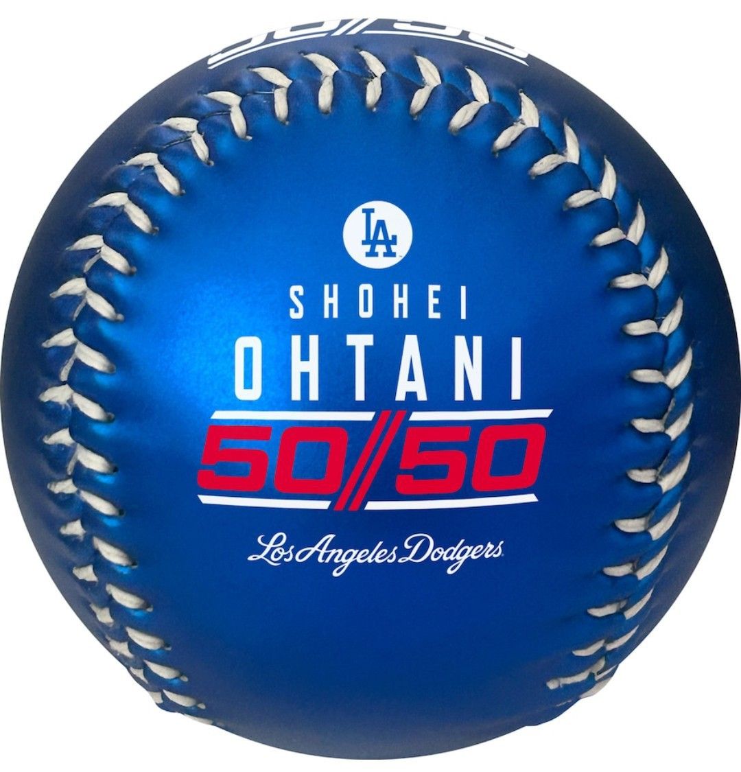 大谷翔平 選手 50/50 達成 記念 ボール ブルー ロサンゼルス 大谷翔平 選手 50/50 達成 記念 ボール ブルー ロサンゼルス