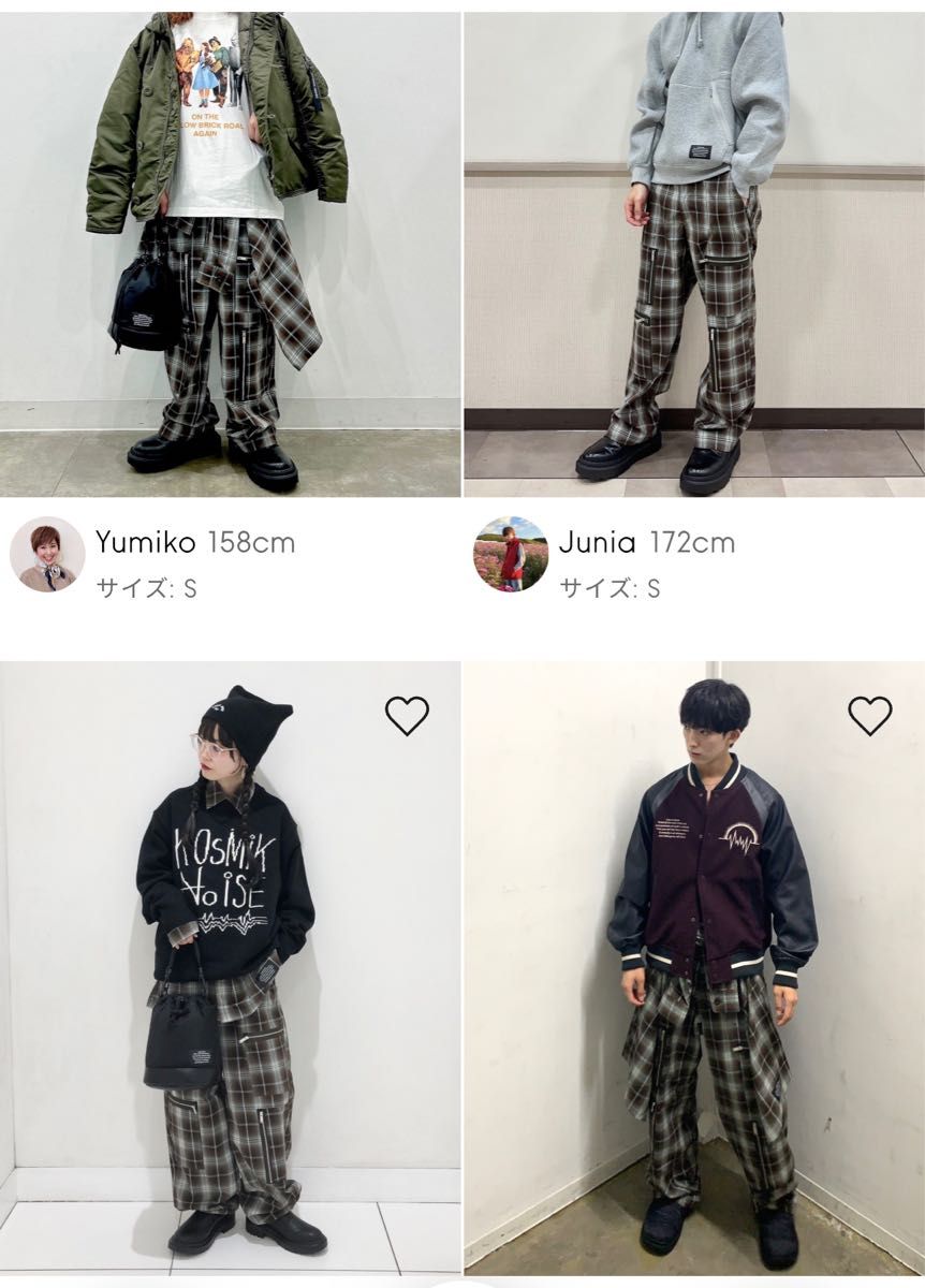 新品 GU UNDERCOVER ジップポケットパンツ チェック アンダー 新品 GU UNDERCOVER ジップポケットパンツ チェック アンダー