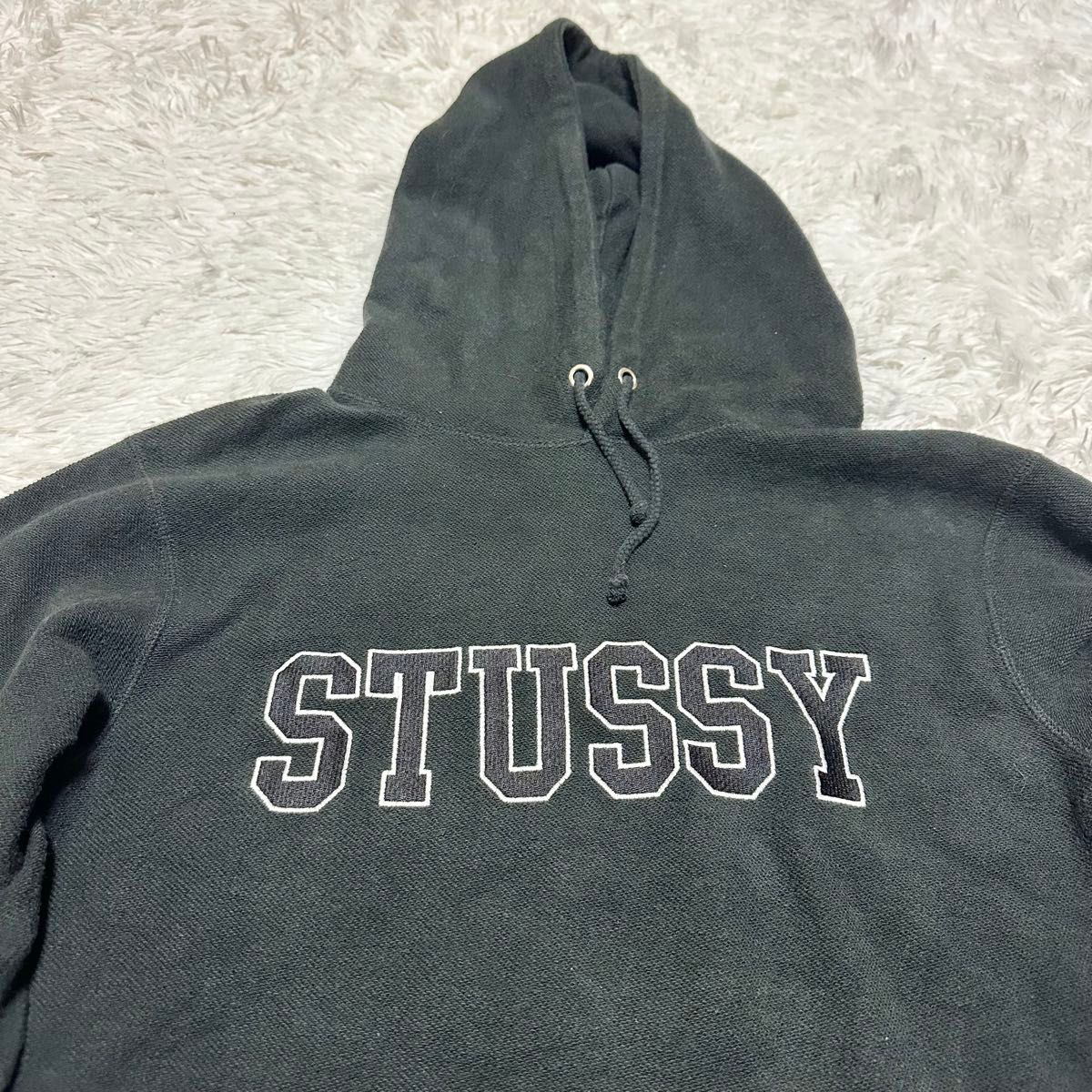 stussy ステューシー センターロゴ パイル生地 パーカー S stussy ステューシー センターロゴ パイル生地 パーカー S