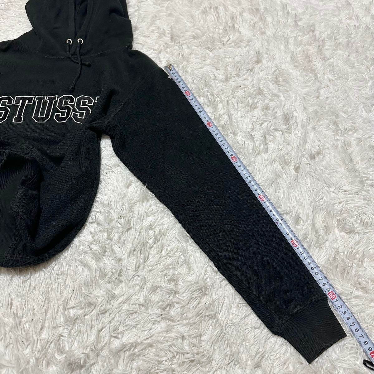 stussy ステューシー センターロゴ パイル生地 パーカー S stussy ステューシー センターロゴ パイル生地 パーカー S