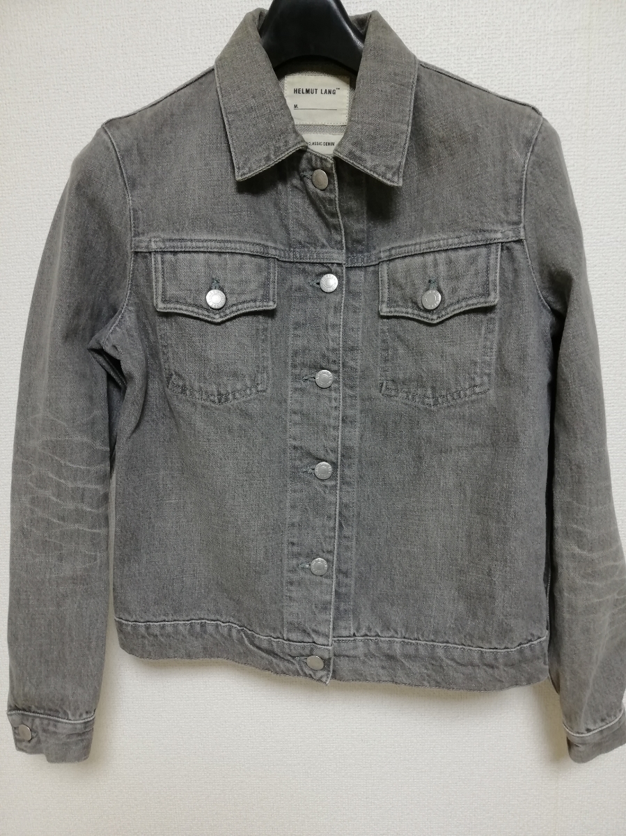 HELMUT LANG vintage classic denim jacket 38 グレー ヘルムートラング デニムジャケット ジージャン 本人期