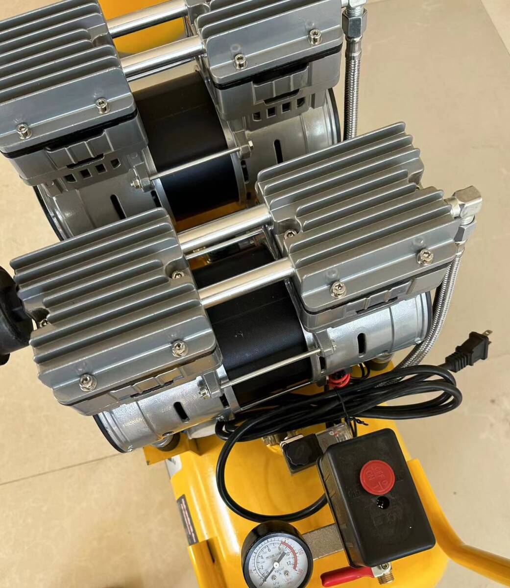 オイルレス エアー コンプレッサー ツインモーター 50L タンク付 オイルレス エアー コンプレッサー ツインモーター 50L タンク付
