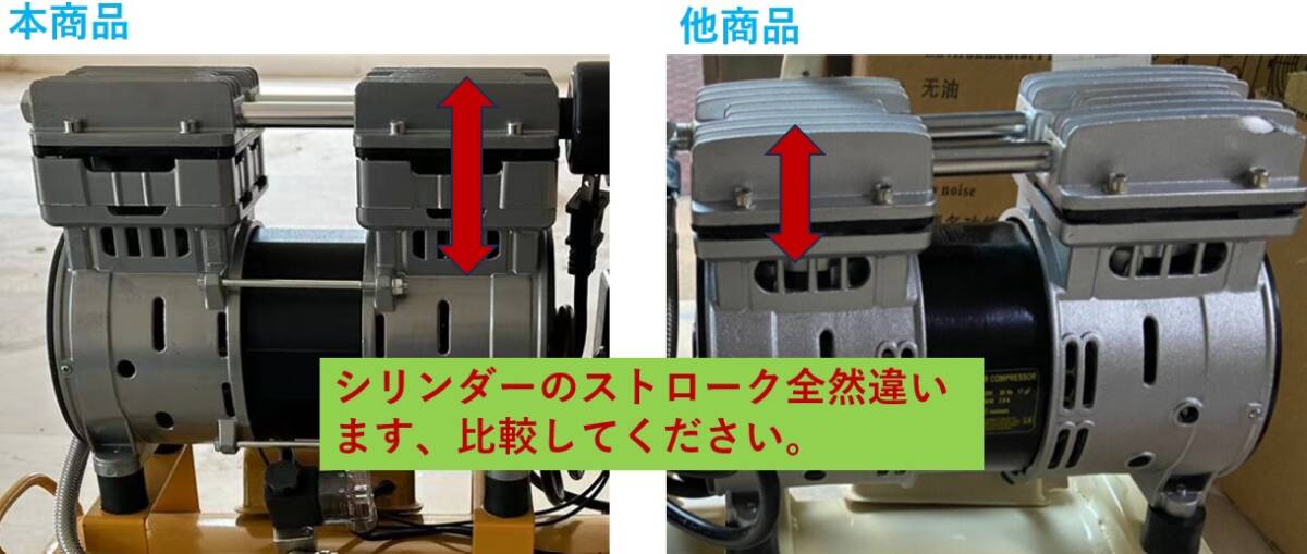 オイルレス エアー コンプレッサー ツインモーター 50L タンク付 オイルレス エアー コンプレッサー ツインモーター 50L タンク付