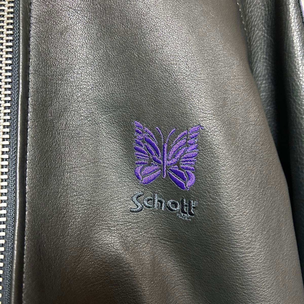 Schott × needles レザー トラックジャケット|Yahoo!フリマ(旧 Schott × needles レザー トラックジャケット|Yahoo!フリマ(旧