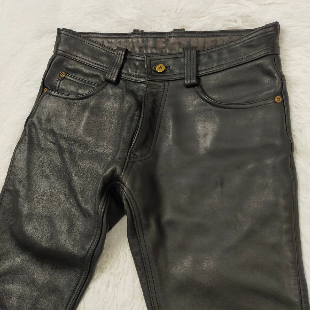 GREEDY LEATHERS グリーディー バイクウェア レザーパンツ 革 GREEDY LEATHERS グリーディー バイクウェア レザーパンツ 革